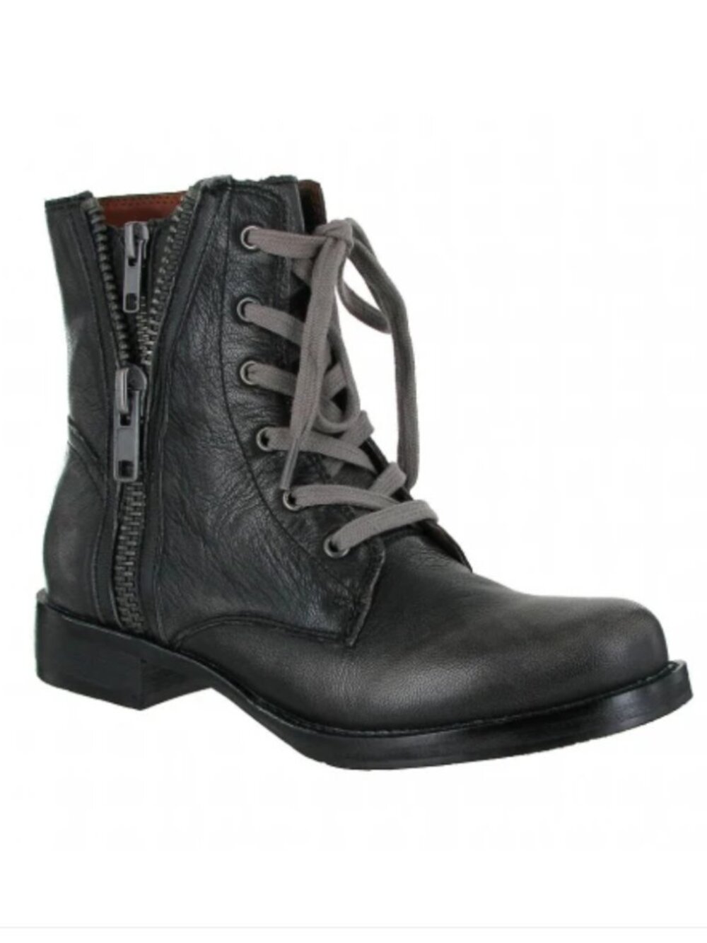 MIA Heritage Fatina Distressed Leather Combat Boots - Picture 2 of 16